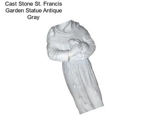 Cast Stone St. Francis Garden Statue Antique Gray