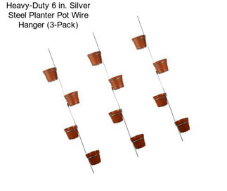 Heavy-Duty 6 in. Silver Steel Planter Pot Wire Hanger (3-Pack)