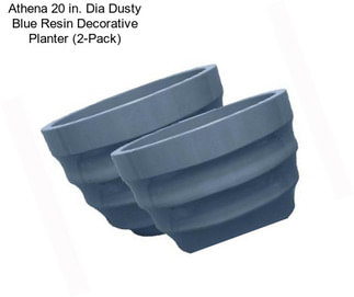 Athena 20 in. Dia Dusty Blue Resin Decorative Planter (2-Pack)