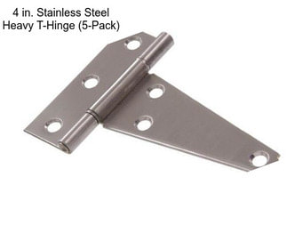 4 in. Stainless Steel Heavy T-Hinge (5-Pack)