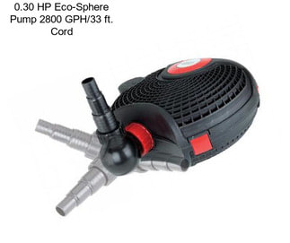 0.30 HP Eco-Sphere Pump 2800 GPH/33 ft. Cord