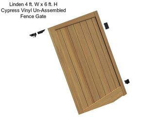 Linden 4 ft. W x 6 ft. H Cypress Vinyl Un-Assembled Fence Gate