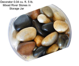 Decorator 0.04 cu. ft. 5 lb. Mixed River Stones in Storage Jar