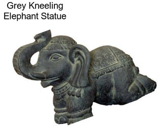 Grey Kneeling Elephant Statue