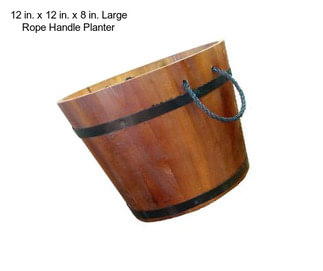 12 in. x 12 in. x 8 in. Large Rope Handle Planter