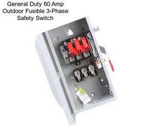 General Duty 60 Amp Outdoor Fusible 3-Phase Safety Switch