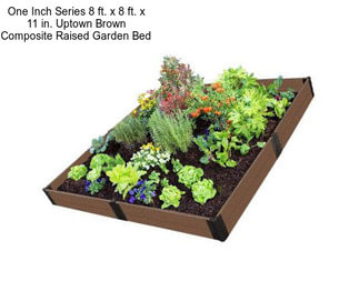 One Inch Series 8 ft. x 8 ft. x 11 in. Uptown Brown Composite Raised Garden Bed