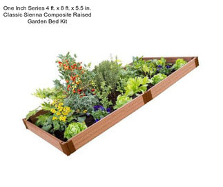 One Inch Series 4 ft. x 8 ft. x 5.5 in. Classic Sienna Composite Raised Garden Bed Kit