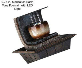 9.75 in. Meditation Earth Tone Fountain with LED Light