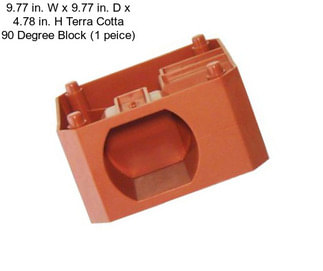 9.77 in. W x 9.77 in. D x 4.78 in. H Terra Cotta 90 Degree Block (1 peice)