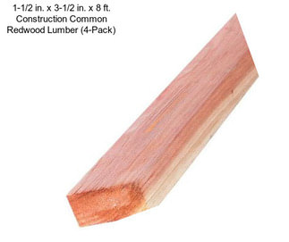 1-1/2 in. x 3-1/2 in. x 8 ft. Construction Common Redwood Lumber (4-Pack)