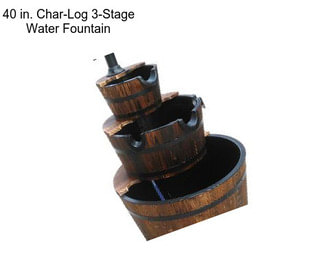 40 in. Char-Log 3-Stage Water Fountain