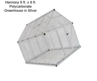 Harmony 6 ft. x 8 ft. Polycarbonate Greenhouse in Silver