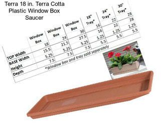 Terra 18 in. Terra Cotta Plastic Window Box Saucer