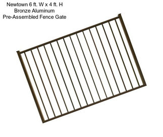 Newtown 6 ft. W x 4 ft. H Bronze Aluminum Pre-Assembled Fence Gate