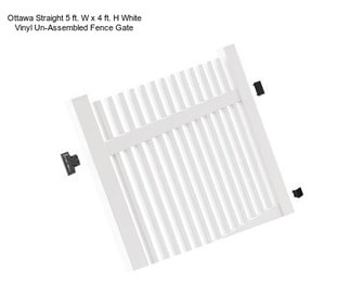 Ottawa Straight 5 ft. W x 4 ft. H White Vinyl Un-Assembled Fence Gate