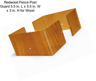 Redwood Fence Post Guard 5.5 in. L x 5.5 in. W x 3 in. H for Wood