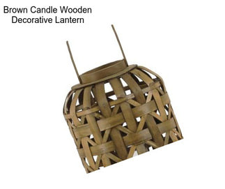 Brown Candle Wooden Decorative Lantern