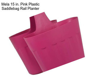Mela 15 in. Pink Plastic Saddlebag Rail Planter