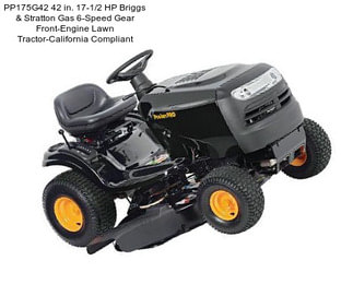 PP175G42 42 in. 17-1/2 HP Briggs & Stratton Gas 6-Speed Gear Front-Engine Lawn Tractor-California Compliant