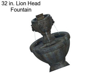 32 in. Lion Head Fountain
