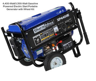 4,400-Watt/3,500-Watt Gasoline Powered Electric Start Portable Generator with Wheel Kit