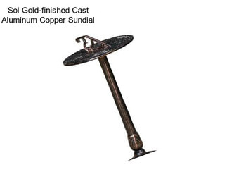 Sol Gold-finished Cast Aluminum Copper Sundial