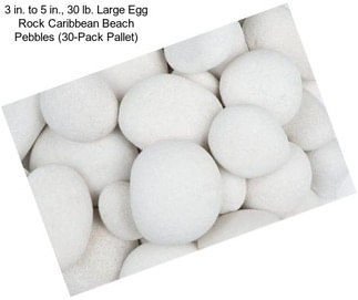 3 in. to 5 in., 30 lb. Large Egg Rock Caribbean Beach Pebbles (30-Pack Pallet)