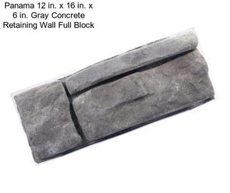 Panama 12 in. x 16 in. x 6 in. Gray Concrete Retaining Wall Full Block