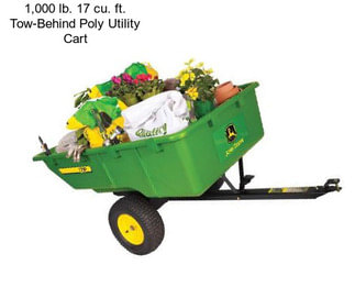1,000 lb. 17 cu. ft. Tow-Behind Poly Utility Cart