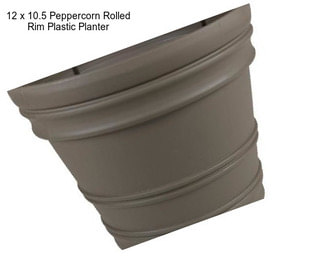 12 x 10.5 Peppercorn Rolled Rim Plastic Planter