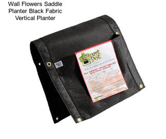 Wall Flowers Saddle Planter Black Fabric Vertical Planter