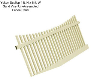 Yukon Scallop 4 ft. H x 8 ft. W Sand Vinyl Un-Assembled Fence Panel