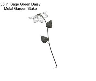 35 in. Sage Green Daisy Metal Garden Stake