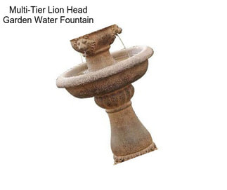 Multi-Tier Lion Head Garden Water Fountain