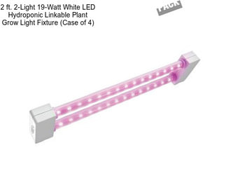 2 ft. 2-Light 19-Watt White LED Hydroponic Linkable Plant Grow Light Fixture (Case of 4)