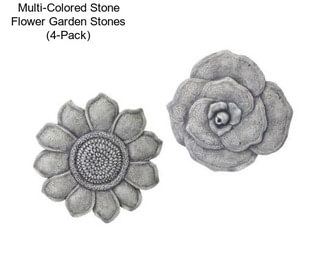 Multi-Colored Stone Flower Garden Stones (4-Pack)