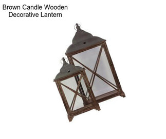 Brown Candle Wooden Decorative Lantern