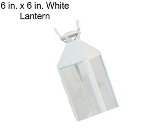 6 in. x 6 in. White Lantern