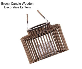 Brown Candle Wooden Decorative Lantern