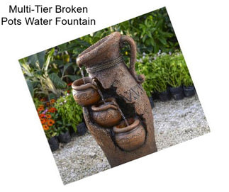 Multi-Tier Broken Pots Water Fountain