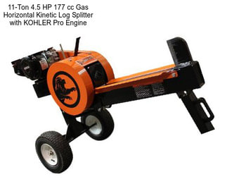 11-Ton 4.5 HP 177 cc Gas Horizontal Kinetic Log Splitter with KOHLER Pro Engine