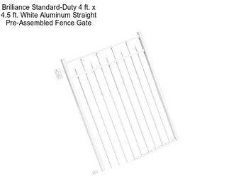 Brilliance Standard-Duty 4 ft. x 4.5 ft. White Aluminum Straight Pre-Assembled Fence Gate