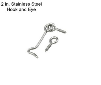 2 in. Stainless Steel Hook and Eye