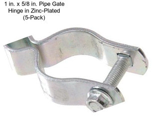 1 in. x 5/8 in. Pipe Gate Hinge in Zinc-Plated (5-Pack)