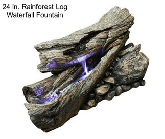 24 in. Rainforest Log Waterfall Fountain