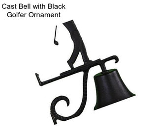 Cast Bell with Black Golfer Ornament
