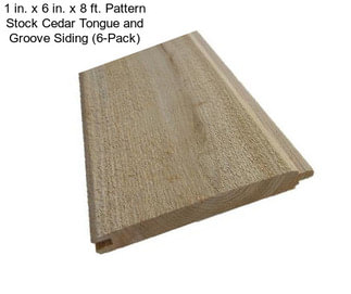 1 in. x 6 in. x 8 ft. Pattern Stock Cedar Tongue and Groove Siding (6-Pack)