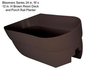 Bloomers Series 24 in. W x 12 in. H Brown Resin Deck and Porch Rail Planter