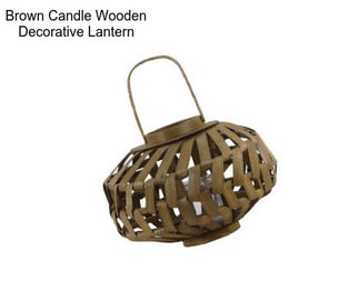 Brown Candle Wooden Decorative Lantern